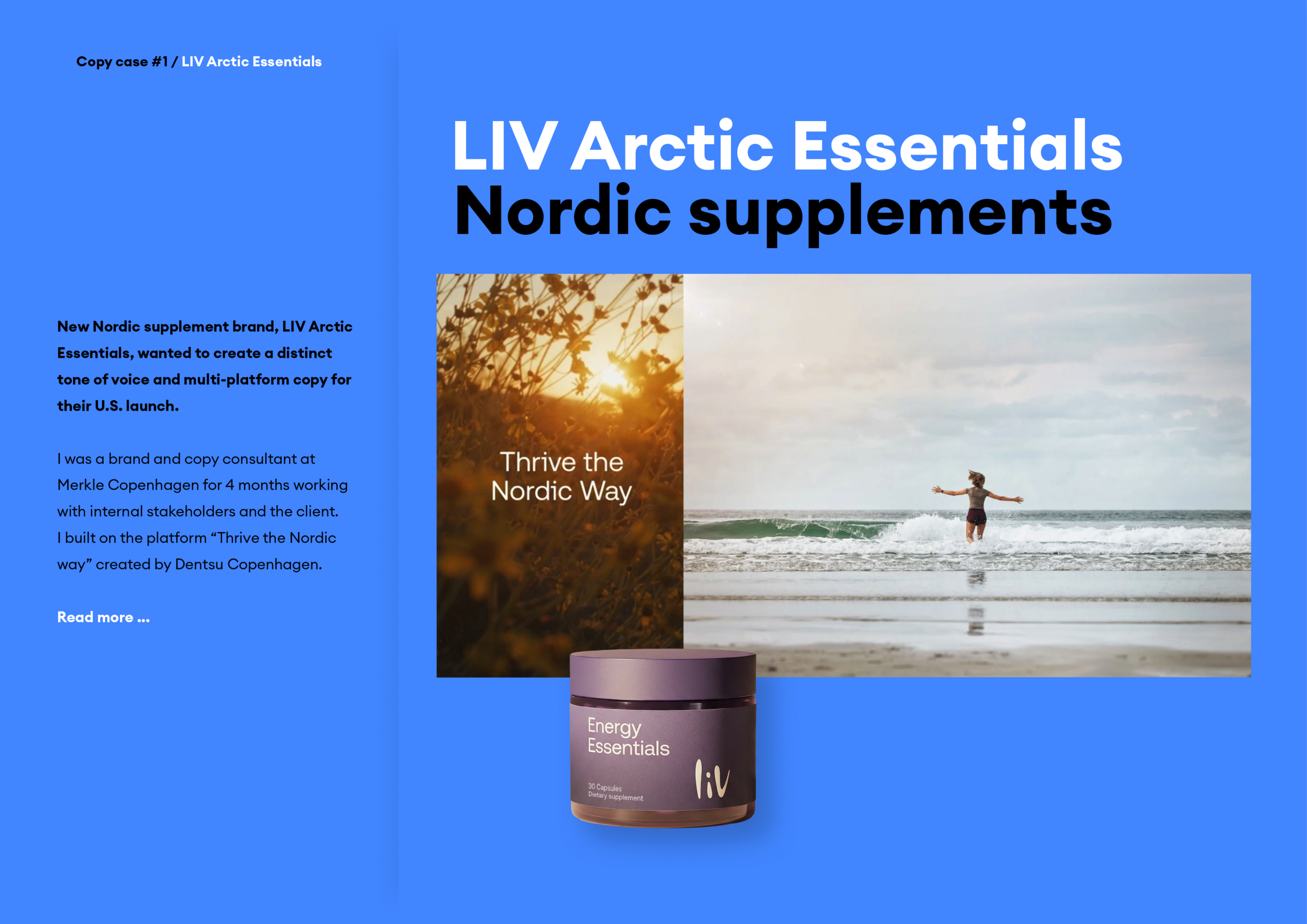 Clare McNally LIV Arctic Essentials copywriting