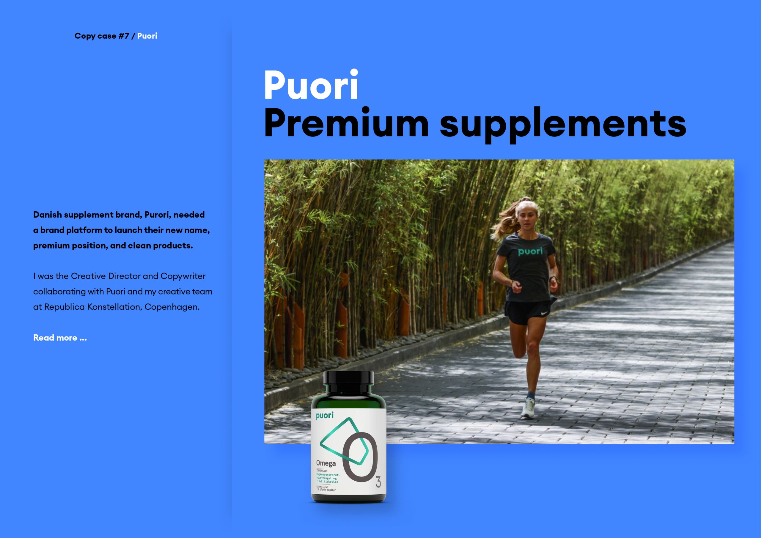 Clare McNally Puori supplements copywriting