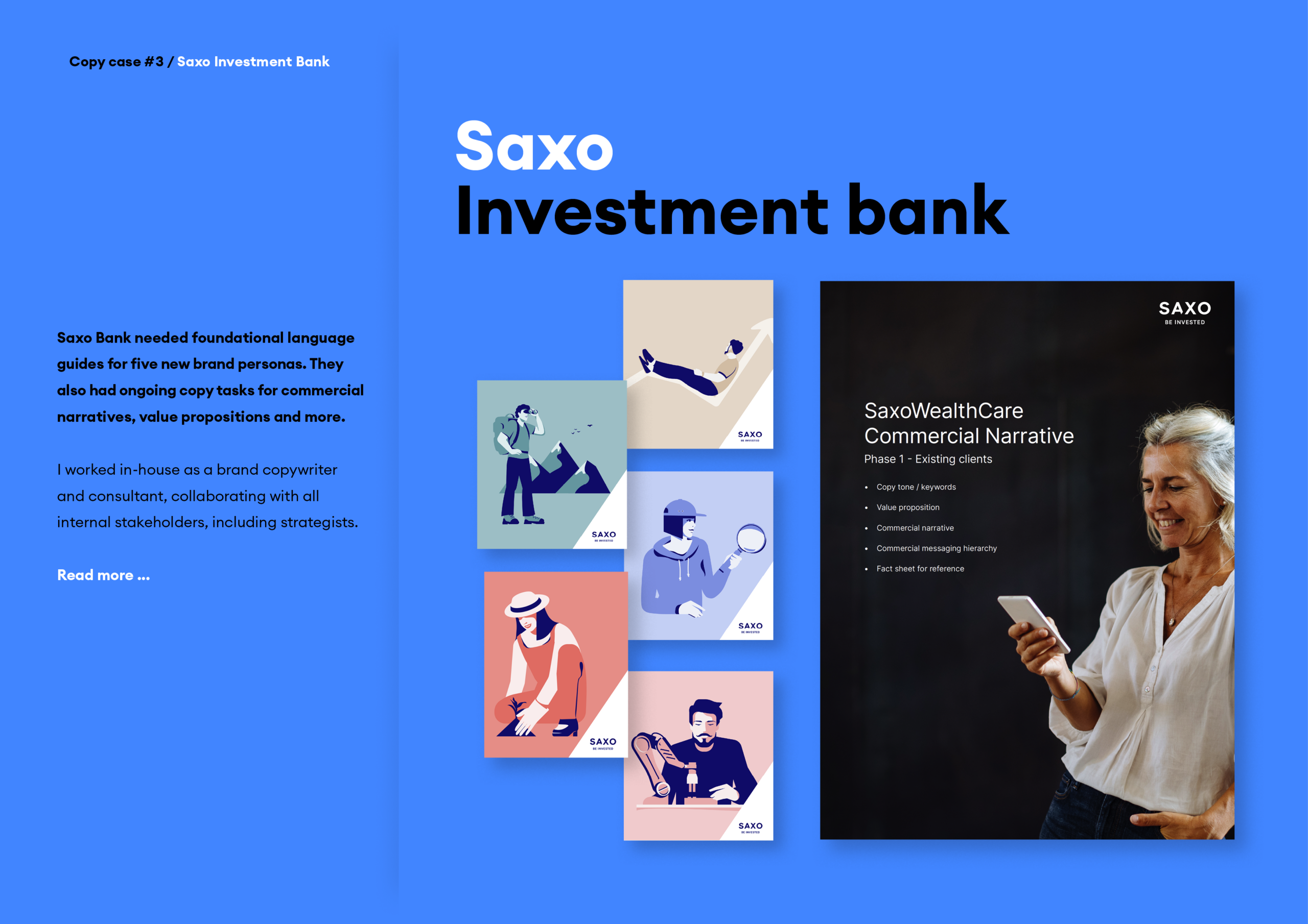 Clare McNally Saxo Investment Bank copywriting